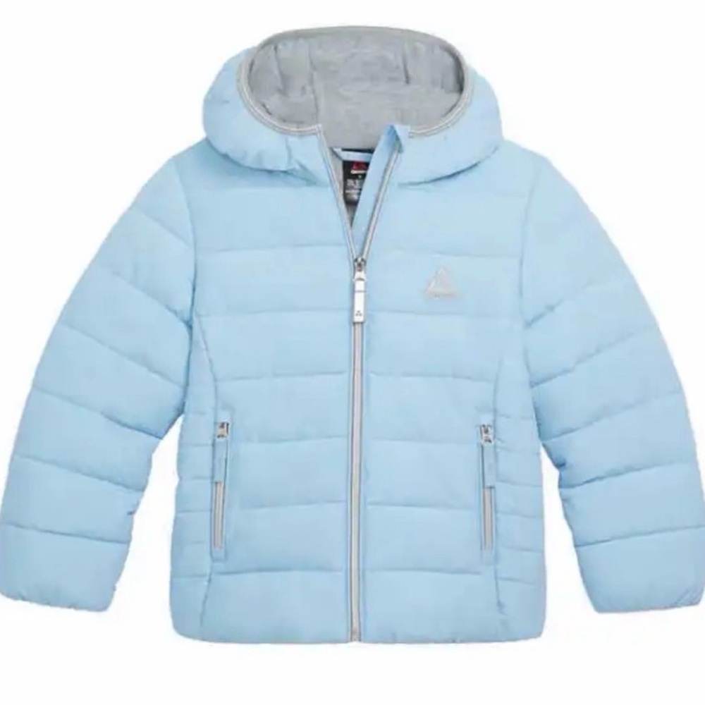 GERRY Light Blue Puffer Jacket with Hood 2T